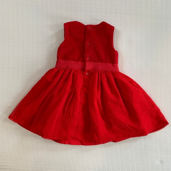 Carter's Red Velvet Tulle Dress 18m Size 18 Months Christmas Holiday Festive - Picture 2 of 7
